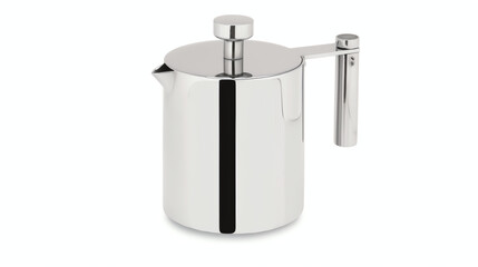 This polished stainless steel coffee pot combines functionality with style, ideal for coffee lovers seeking to elevate their brewing experience.