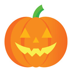 Jack-o'-lanterns isolated on a white background