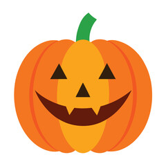 Jack-o'-lanterns isolated on a white background