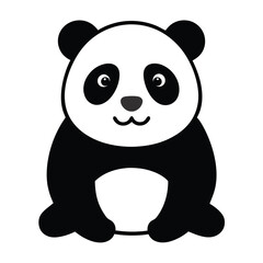 panda vector isolated on white background