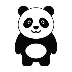 panda vector isolated on white background