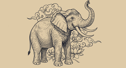  Elephant in Sacred Clouds © Kreatopia