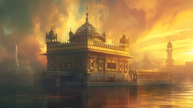 Golden Temple at Sunrise