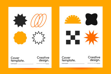 Modern Minimalist Abstract Geometric Cover Template Design