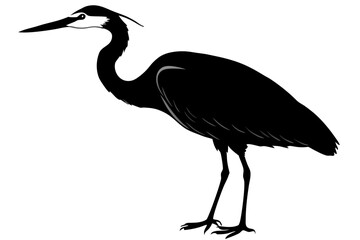 heron  silhouette vector illustration