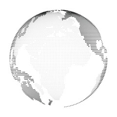 Fototapeta premium Pixelated Globe - Item 08