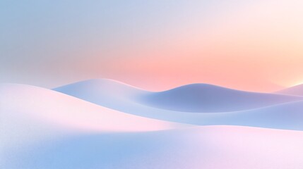A serene digital abstract resembling mountain ranges and hills, crafted in soft pastel gradients. Flowing lines create a dreamy, minimal aesthetic perfect for backgrounds