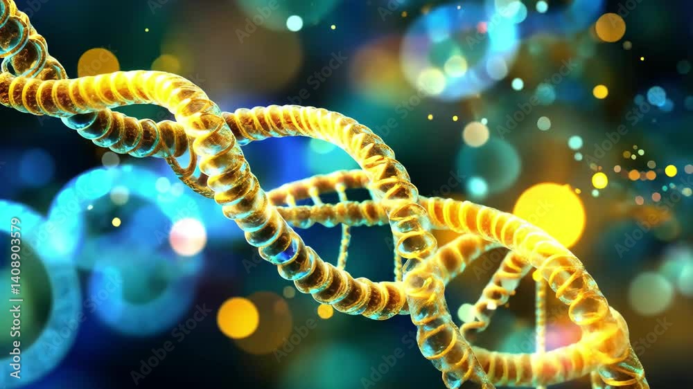 Leinwandbilder network of colorful connections illuminated over spinning dna strands in a dynamic display, network 