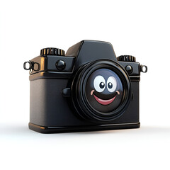  Smiling Retro Film Camera – Cute 3D Rendering