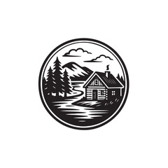 house wood logo