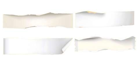 set of torn paper png transparant background