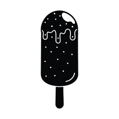 Ice cream silhouette vector illustration 