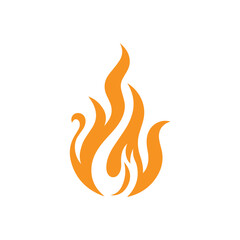 Flame with a curling smoke trail icon illustration
