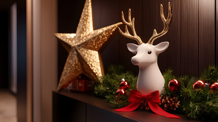 Minimalist Christmas，christmas, decoration, christmas tree,holiday, xmas,winter, decorations, celebration, presents,gift, Santa Claus，ornaments，new year，december，seasonal，gift