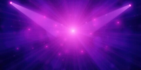 Fototapeta premium Purple Stage Lighting Background Rays Glow Sparkle Spotlight
