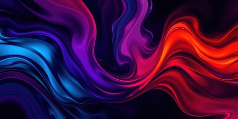 Obraz premium Abstract Colorful Swirls Fluid Dynamic Design Red Blue Purple Background