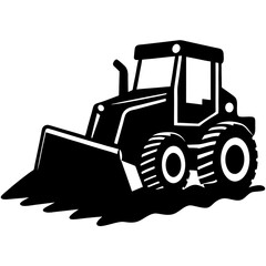 Naklejka premium tractor isolated on white