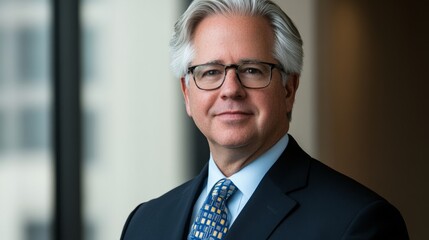 Professional financial advisor exuding confidence in formal attire, symbolizing trust and expertise in wealth management.
