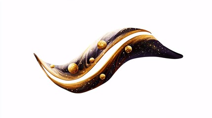 celestial-themed wizard hat with a deep navy fabric, embroidered with golden planets and swirling galaxies. The hat seems to hold the cosmos within its design. Fantasy wizard hat.isolate on 