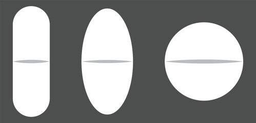 Assorted Medicine Pills in Vector Format, Flat and Minimal Style.