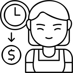 Obraz premium Babysitting Rates Icon