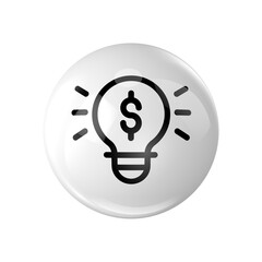 light bulb icon on white background
