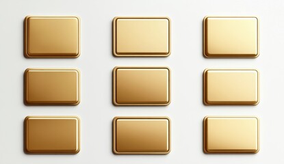 Golden Rectangles Aligned on White Surface for Minimalist Design