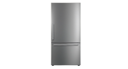 Sleek Stainless Steel Refrigerator with Bottom Freezer - Modern Kitchen Essentia