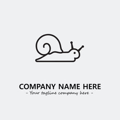 Snail illustration black and white for logo company vector image
