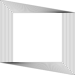 Square dynamic line. Cyber design logo, symbol, icons