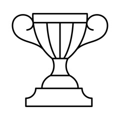 Trophy Line Icon. Award, Success, Achievement, Sport, Competition, Medal, Champion, Winner, Leadership Editable Stroke Vector Illustration.