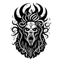 Fototapeta premium Abstract demonic spirit graphic design for art