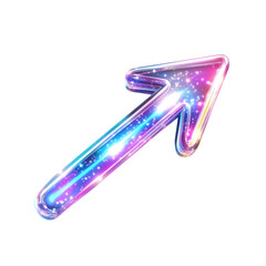 Obraz premium Holographic Cursor Trail on transparent background