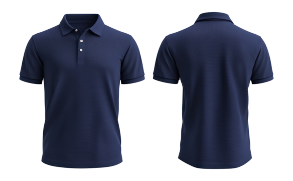 PNG Navy blue polo shirt mockup sleeve clothing collared.