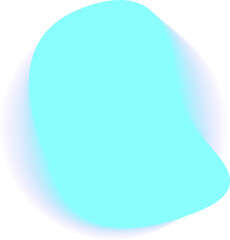 Circle liquid shape in gradient transparent vibrant color, icon, logo, frame