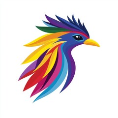 Obraz premium Colorful Bird Abstract Design Image