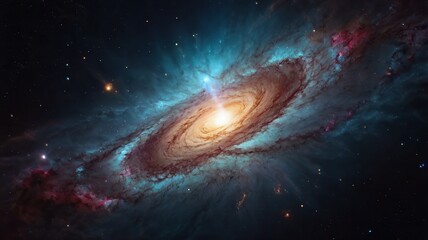 Fototapeta premium Majestic Spiral Galaxy in Deep Space Nebula Cosmic Wonder