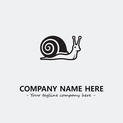 Snail illustration black and white for logo company vector image
