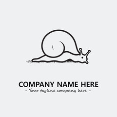 Snail illustration black and white for logo company vector image
