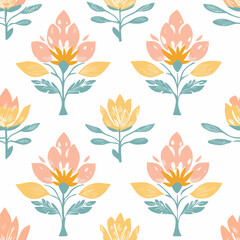 Indian kalimeris pattern. Exquisite vector plant patterns.