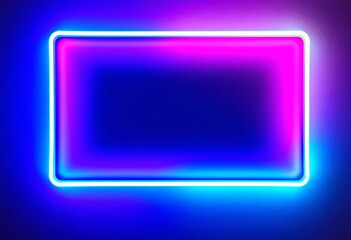 Neon-lit frame, vibrant blue, pink, green glow, dynamic energy, neon, striking