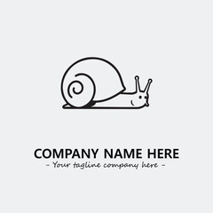 Snail illustration black and white for logo company vector image

