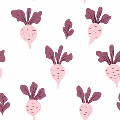 Beetroot pattern. Exquisite vector plant patterns.