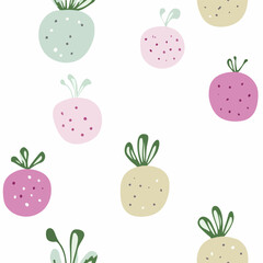 Turnip pattern. Exquisite vector plant patterns.