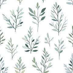 Artemisia integrifolia pattern. Exquisite vector plant patterns.