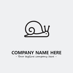 Snail illustration black and white for logo company vector image
