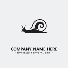 Snail illustration black and white for logo company vector image
