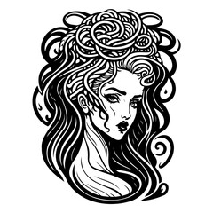 Enigmatic Beauty with Elaborate Hair Style Design