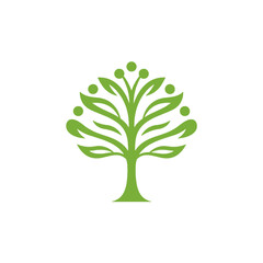 Obraz premium Golden Tree Logo Design