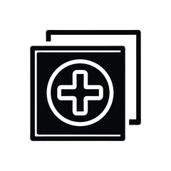 Obraz premium Medical Record Symbol, Data Healthcare Sign on transparent background